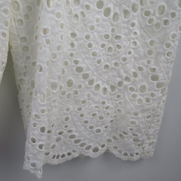 Vetiver Halcyon White Eyelet Wide Leg Jumpsuit Size XS - Picture 11 of 16